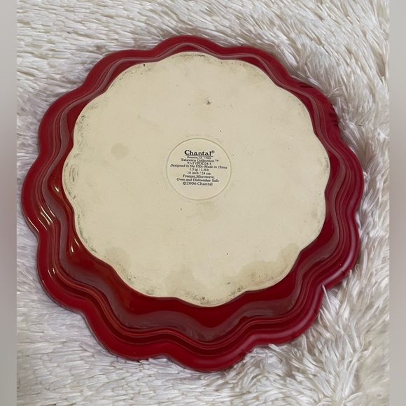 Chantal Talavera Collection Scalloped Edge Deep Dish Pie - Picture 2 of 3